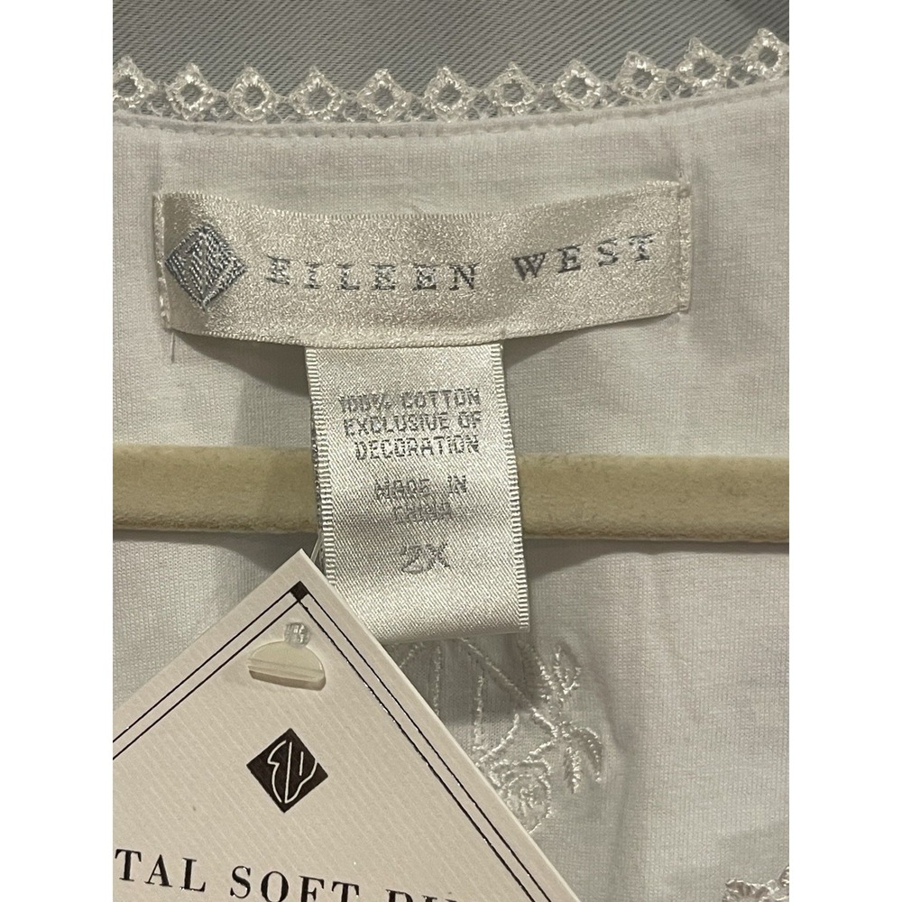 Eiileen West Petal Soft Pima Lilac Short Sleeve Nightgown 2X XXL - Picture 10 of 13